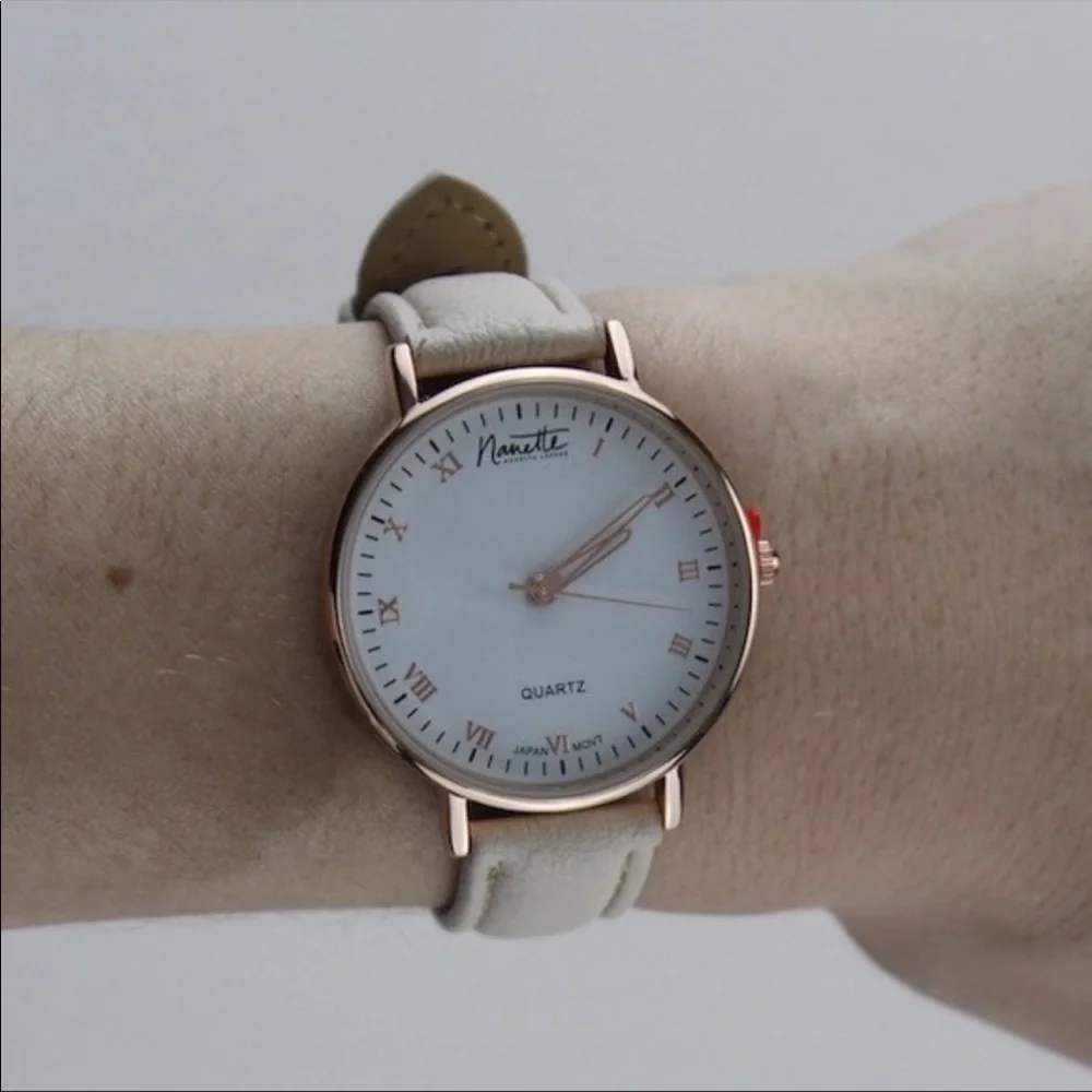 New Nanette Lepore Beige Blush Pink Watch